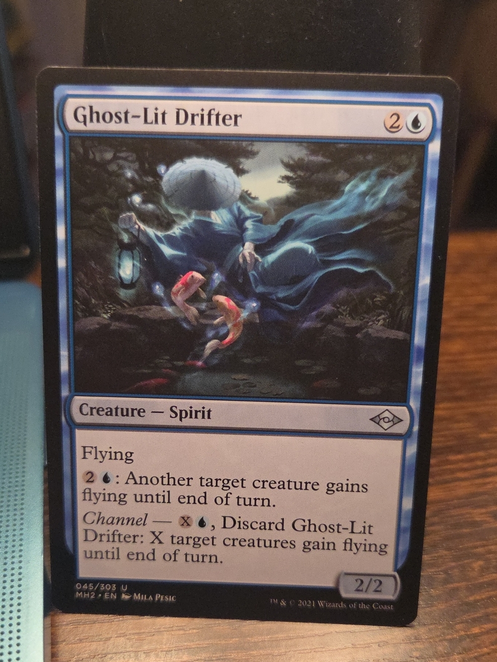 Ghost-Lit Drifter Blue Magic Creature Card - Magic: The Gathering